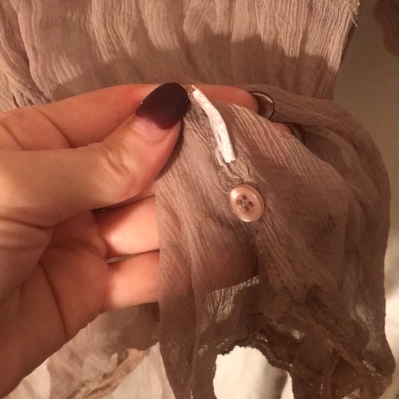 Taupe Boho Blouse - Picture 3 of 9